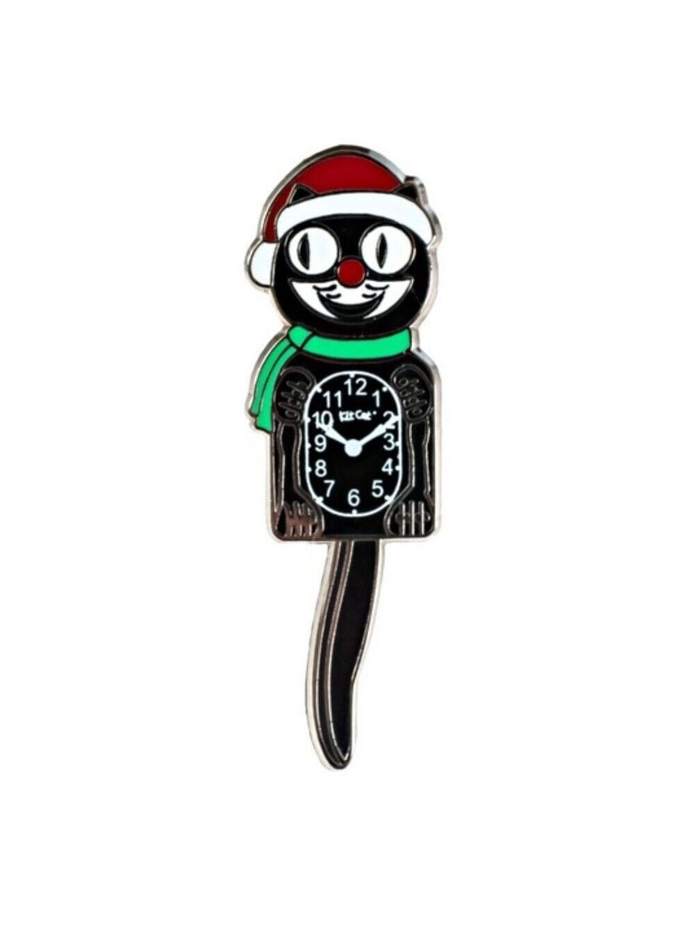Kit-Cat Klock clock as Santa Lapel Pin Christmas
